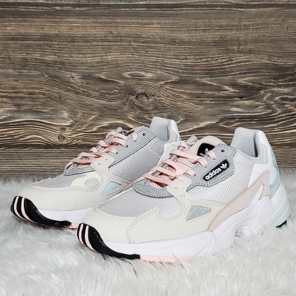 New Adidas Falcon Grey White Mint Chunky Sneaker - Picture 4 of 8